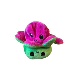 Teeturtle Reversible Octopus Plushie Green/Pink Small Toy 3+ Years